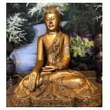 R - GILDED BUDDHA STATUE 31"T (M49)