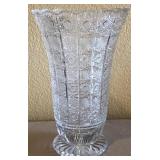 R - CUT GLASS VASE 12'T (P44)