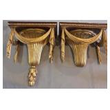 R - TWO DECORATIVE WALL SCONCES (P126)