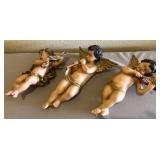 R - THREE PIECES CHERUB WALL SCULPTURES (P16)