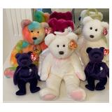 W - LOT OF TY COLLECTIBLE BEARS (L15)