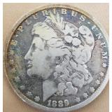 W - 1889 MORGAN SILVER DOLLAR (C61)