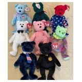 W - LOT OF TY PLUSH BEARS (L37)