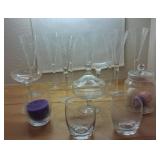W - PRINCESS HOUSE GLASSWARE, CANDLE, CANDY DISH