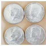 W - FOUR SILVERHALF DOLLARS (C20)