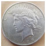 W - 1923 PEACE SILVER DOLLAR (C48)