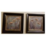 W - TWO PIECES FRAMED ART 17'SQ (E45)