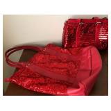 W - RED HANDBAG & CHARMING CHARLEY TOTE (M16)