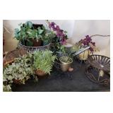 W - FAUX HOUSE PLANTS, DECOR PLANTERS (G3)