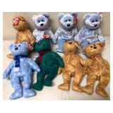 W - LOT OF COLLECTIBLE TY BEARS (B43)