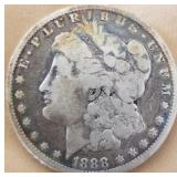 W - 1888 MORGAN SILVER DOLLAR (C63)