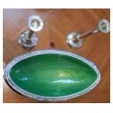 W - JULIA KNIGHT SERVING DISH & CANDLESTICKS (K61)