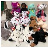 W - LOT OF COLLECTIBLE TY ANIMALS (B72)