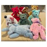 W - LOT OF 14' TY PLUSH BEARS (L26)