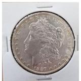 W - 1887 MORGAN SILVER DOLLAR (C54)