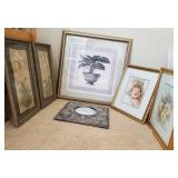 W - FIVE PIECES FRAMED ART & MIRROR (E11)