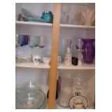 W - MIXED LOT OF GLASSWARE, VASES (K54)