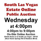 WELCOME TO OUR WED. @4pm ONLINE PUBLIC AUCTION
