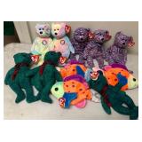W - LOT OF TY PLUSH BEARS & FISH (B55)