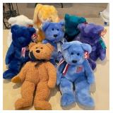 W - LOT OF TY BEARS & RABBIT 14'T (L28)