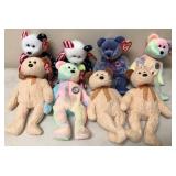 W - LOT OF TY PLUSH BEARS (B50)