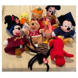 W - LOT OF DISNEY & TY PLUSH TOYS (L23)