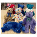 W - LOT OF TY PLUSH BEARS 14'T (L29)