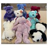 W - LOT OF TY BEARS & RABBIT 14'T (L30)