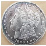 W - 1886 MORGAN SILVER DOLLAR (C64)