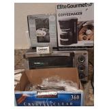 W - TOASTER OVEN, COFFEE MAKER, PLASTIC FLATWARE