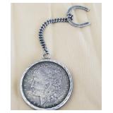 W - 1921 MORGAN SILVER DOLLAR KEY CHAIN (C8)