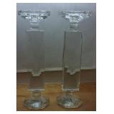 W - PAIR OF PRINCESS HOUSE CANDLESTICKS (K46)