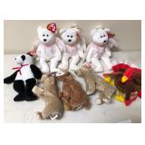 W - LOT OF TY COLLECTIBLE ANIMALS (B39)