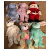 W - SIX TY COLLECTIBLE BEARS, RABBITS, SANTA (B28)