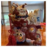 D - JAPANESE KUTANI FIGURINE (FOO DOG) 7'T (L128)