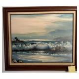 D - SEASCAPE ARTWORK FRAMED 29X35' (L145)