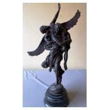 R - BRONZE "GLORIA VICTIS" SCULPTURE 25.5"T (P106)