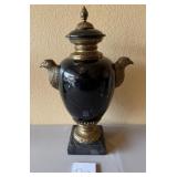 R - MARBLE & BRASS URN 19"T (P112)