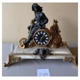 R - FRENCH BUCCANEER CLOCK WITH MARBLE BASE (P104)