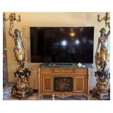 TWO LG FRENCH BELLE EPOQUE BRONZE CANDELABRA