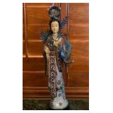 R - CHINESE CLOISONNE STATUETTE OF LADY 20"T (L90)