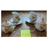 R - PORTUGUESE PORCELAIN SUGAR & CREAMER SETS