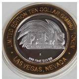 PALMS CASINO - $10 .999 SILVER TOKEN (551 A85)