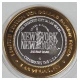 NEW YORK CASINO - $10 .999 SILVER TOKEN (551 C34)