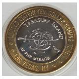 TREASURE ISLAND - $10 .999 SILVER TOKEN (551 B88)