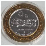 OSHEAS CASINO - $10 .999 SILVER TOKEN (551 B39)