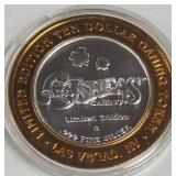 OSHEAS CASINO - $10 .999 SILVER TOKEN (551 B38)