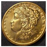 1 TROY OZ .999 FINE SILVER GOLD PLATED COIN (869)