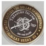 TREASURE ISLAND - $10 .999 SILVER TOKEN (551 B90)