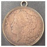 1900 MORGAN SILVER DOLLAR PENDANT (850)